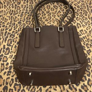 Coach Vintage bag. Dark Brown Leather with Inside zippered pocket. EUC